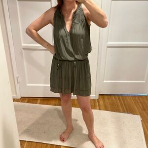 Ramy Brooks Green Silk Dress